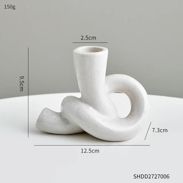 Modern Ceramic Candlestick Holders Set