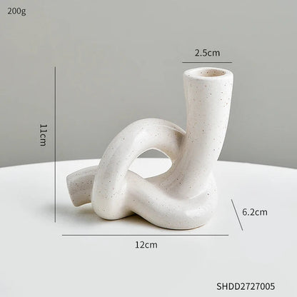 Modern Ceramic Candlestick Holders Set