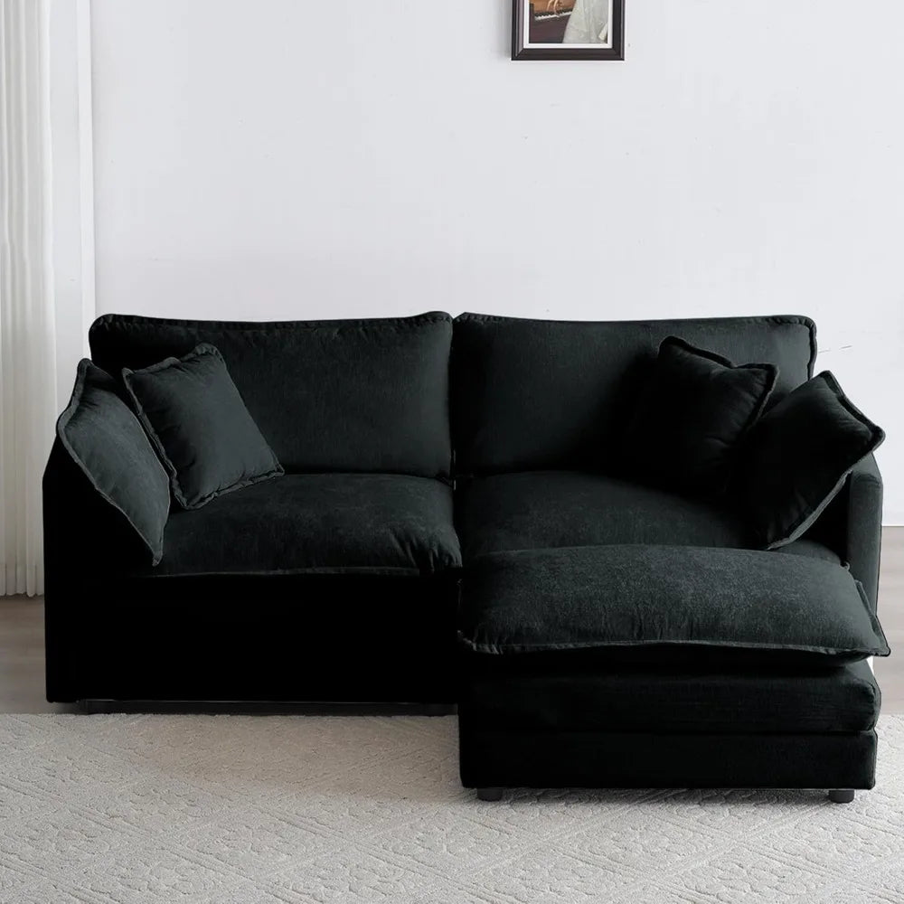 Modern Chenille L-Shaped Sectional Sofa