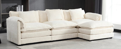 Modern Chenille L-Shaped Sectional Sofa