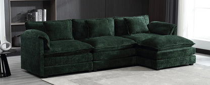 Modern Chenille L-Shaped Sectional Sofa