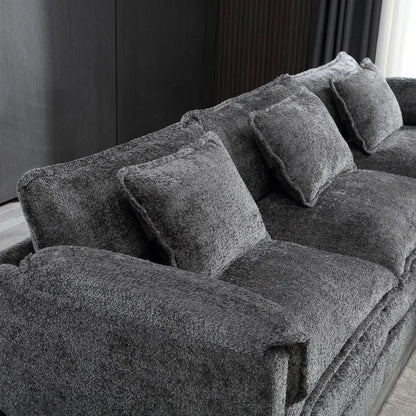 Modern Chenille L-Shaped Sectional Sofa