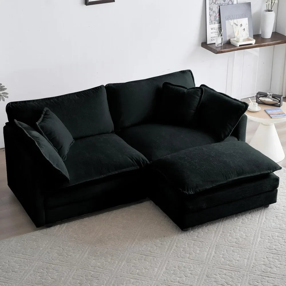 Modern Chenille L-Shaped Sectional Sofa