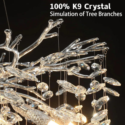 Modern Chrome Crystal Chandelier