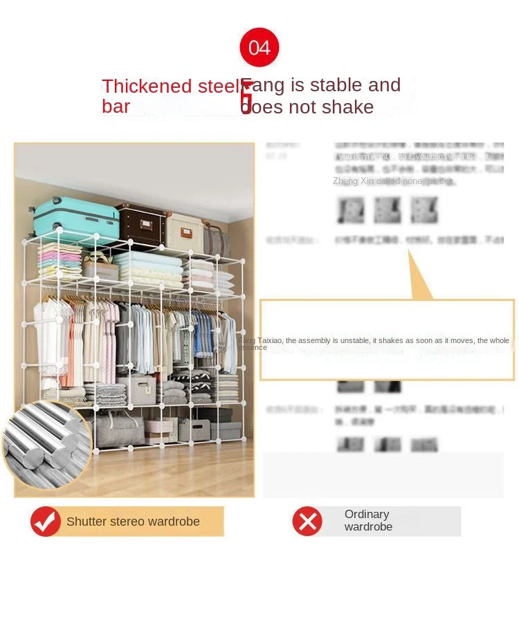 Modern Collapsible Storage Wardrobe Rack