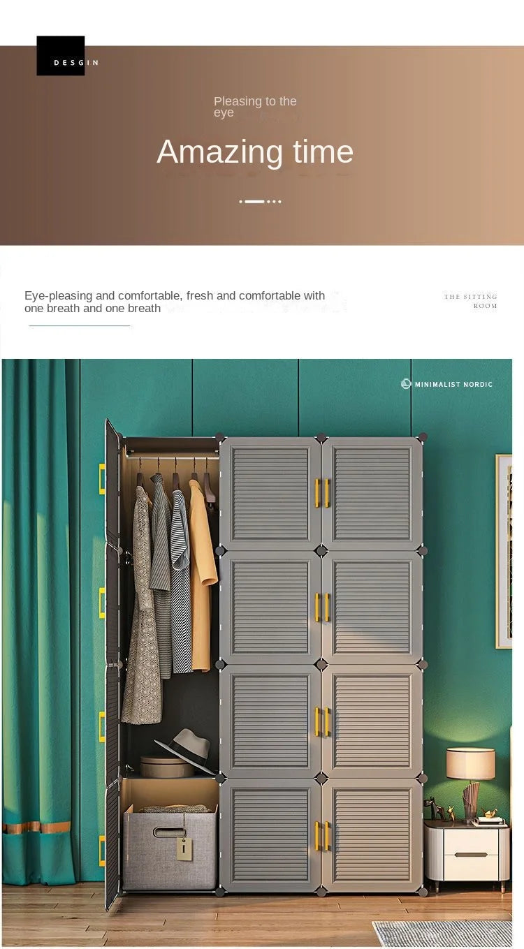 Modern Collapsible Storage Wardrobe Rack