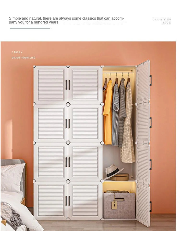 Modern Collapsible Storage Wardrobe Rack