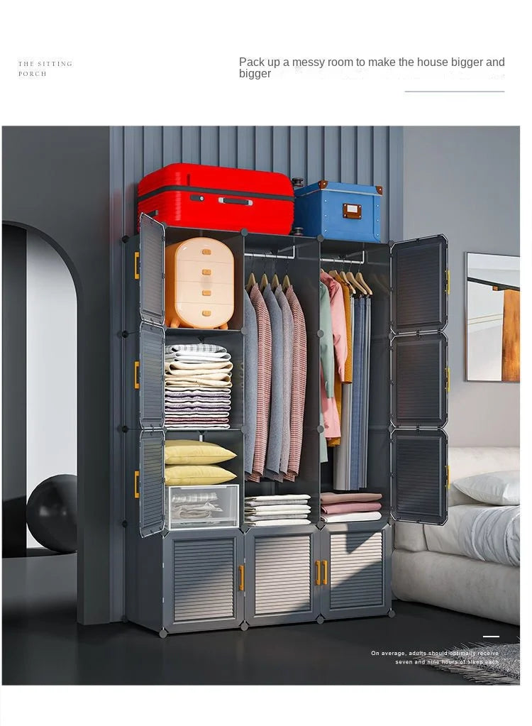 Modern Collapsible Storage Wardrobe Rack