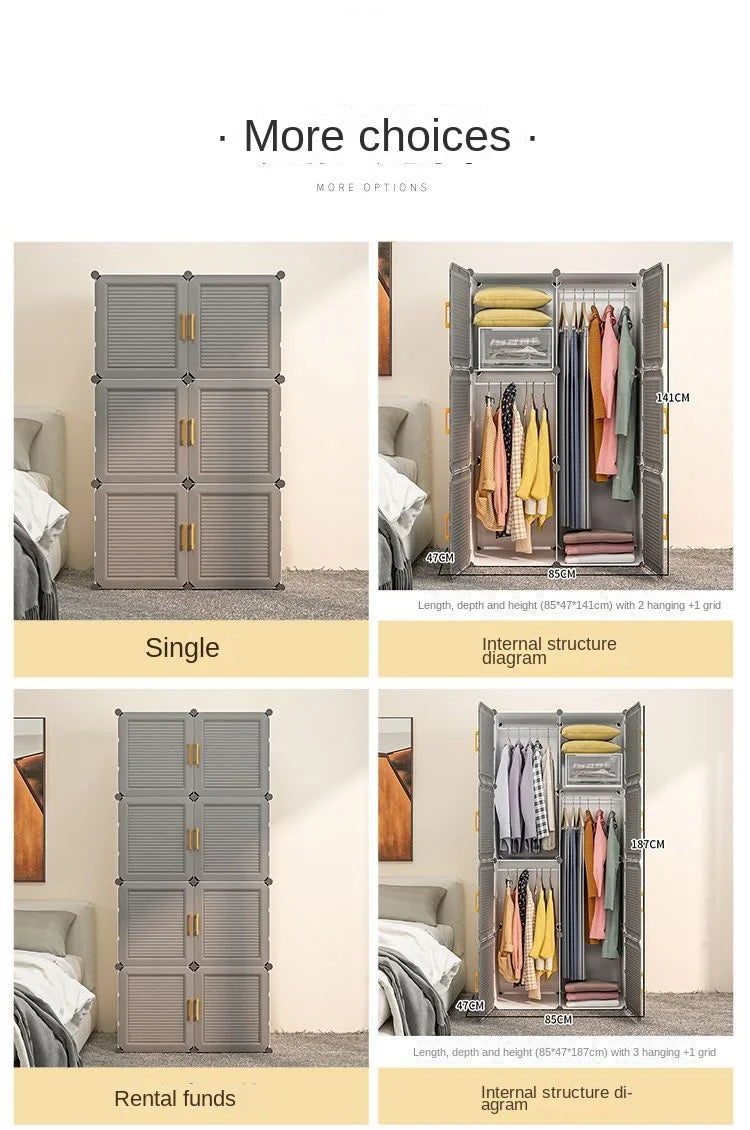 Modern Collapsible Storage Wardrobe Rack