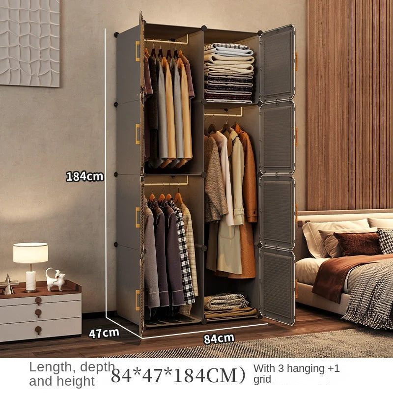 Modern Collapsible Storage Wardrobe Rack