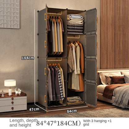 Modern Collapsible Storage Wardrobe Rack