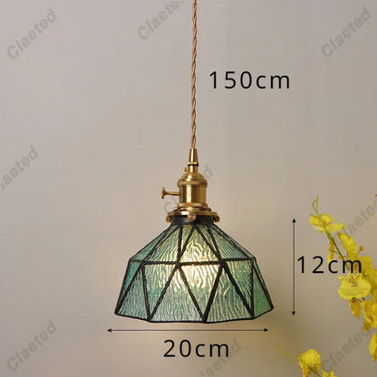 Modern Copper Glass LED Pendant Light