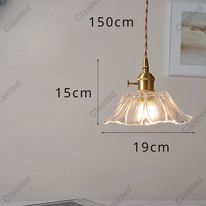 Modern Copper Glass LED Pendant Light