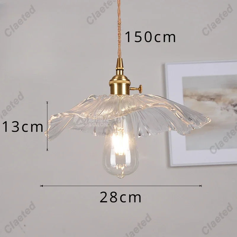 Modern Copper Glass LED Pendant Light