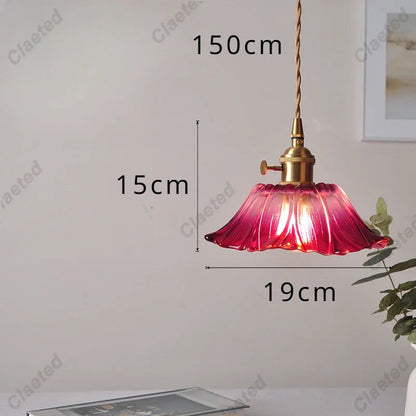 Modern Copper Glass LED Pendant Light