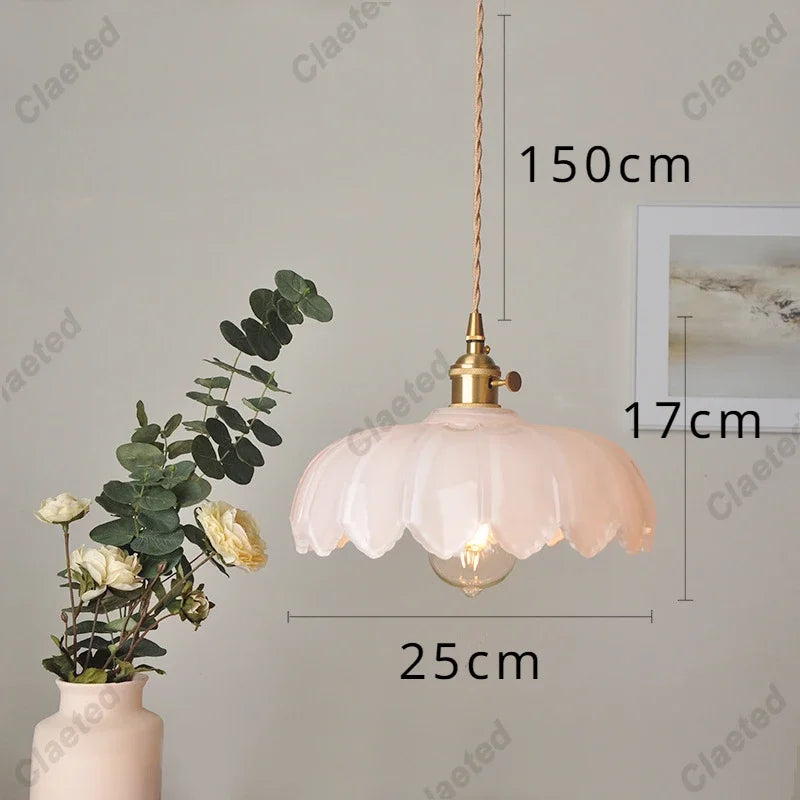 Modern Copper Glass LED Pendant Light