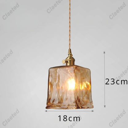 Modern Copper Glass LED Pendant Light