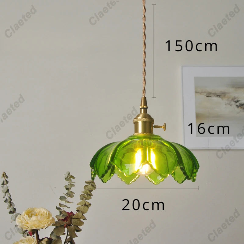 Modern Copper Glass LED Pendant Light