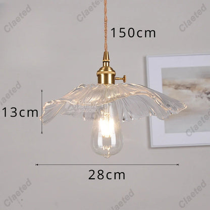 Modern Copper Glass LED Pendant Light