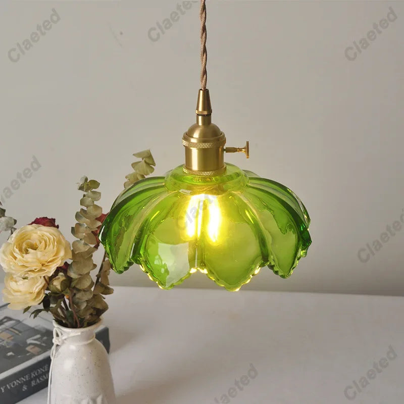 Modern Copper Glass LED Pendant Light