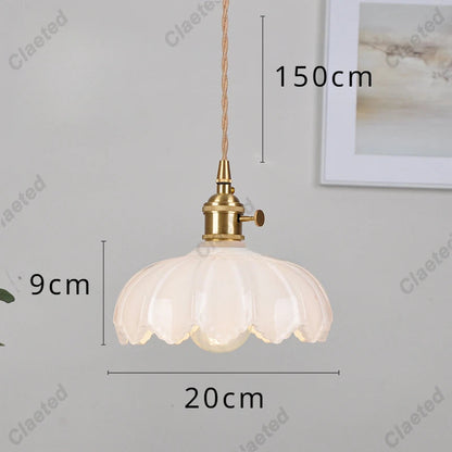 Modern Copper Glass LED Pendant Light