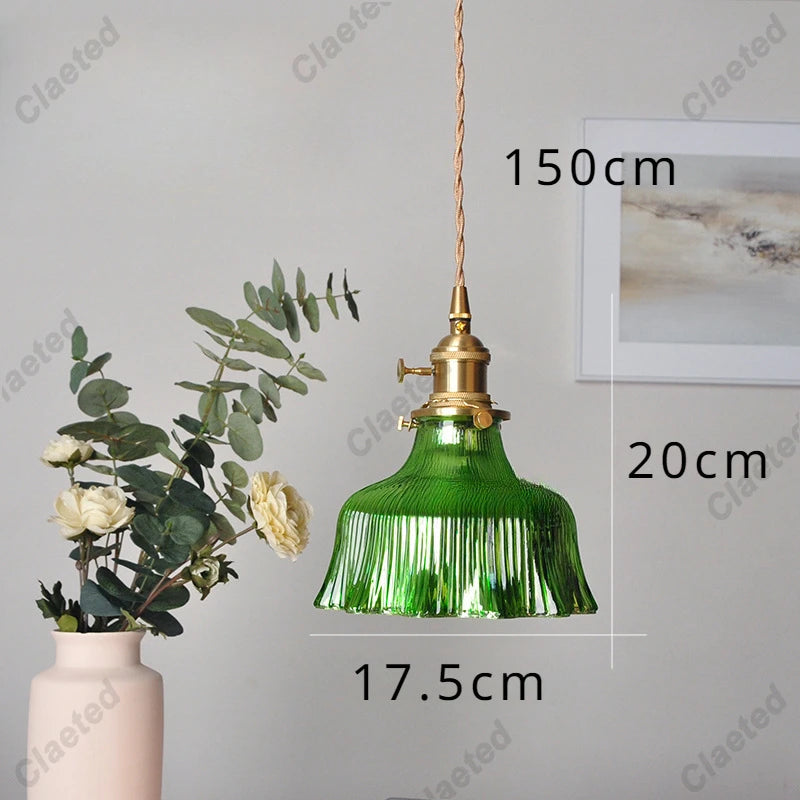 Modern Copper Glass LED Pendant Light