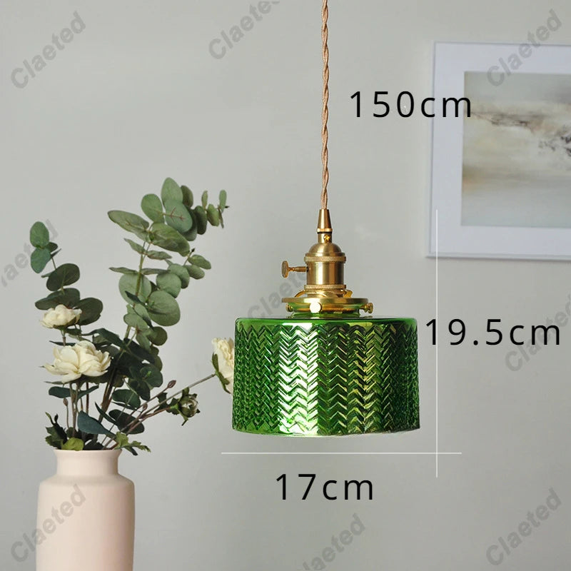 Modern Copper Glass LED Pendant Light