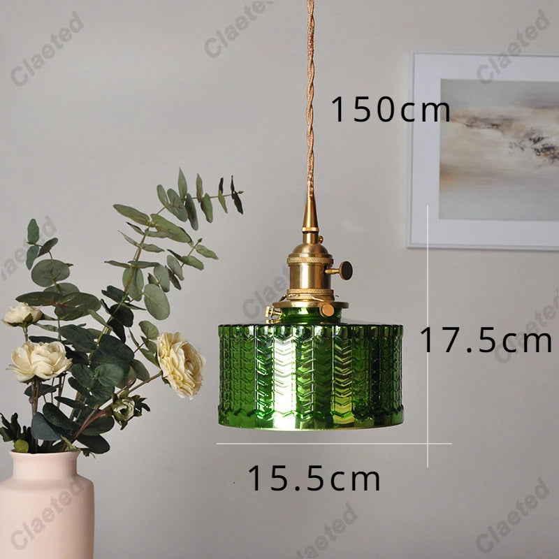 Modern Copper Glass LED Pendant Light