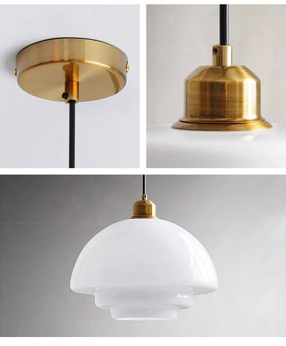 Modern Cream Glass Pendant Light