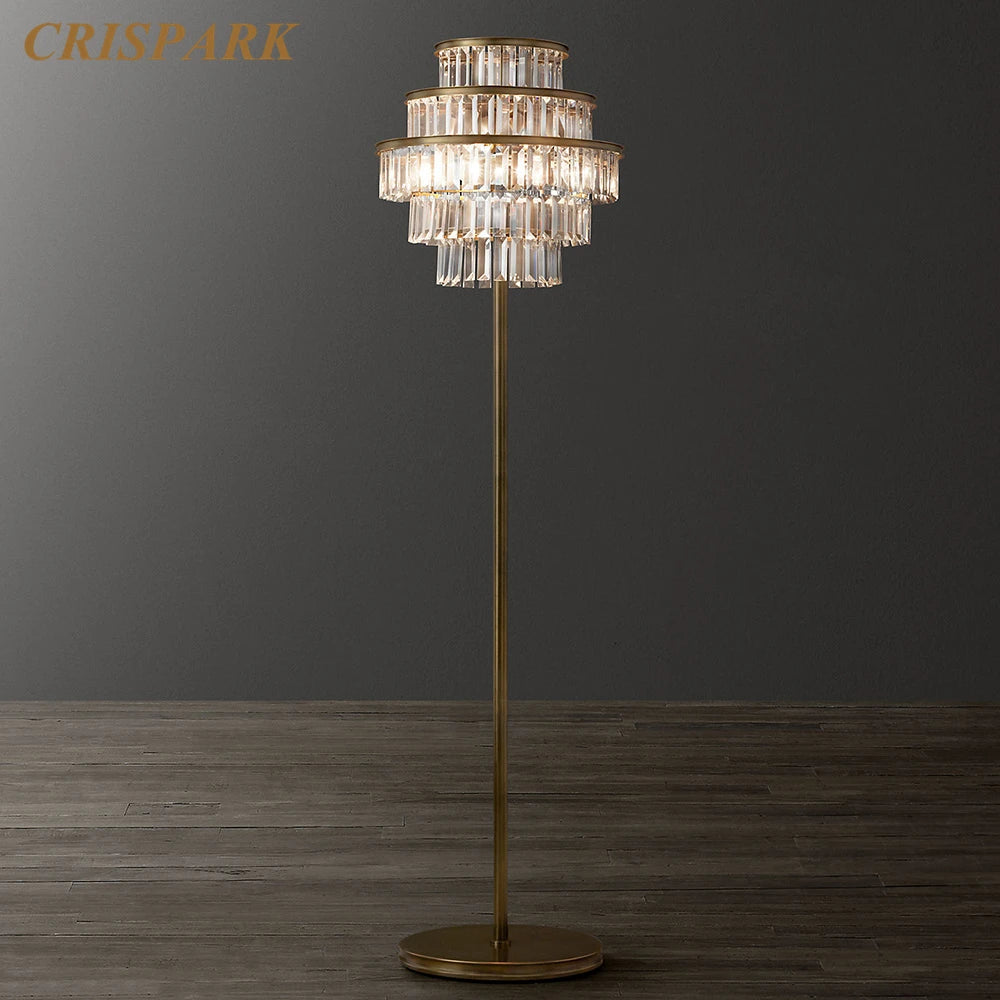 Modern Crystal Floor Lamp – Corner Lighting