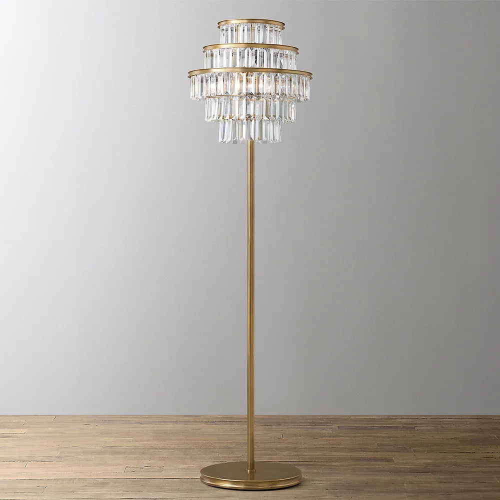 Modern Crystal Floor Lamp – Corner Lighting