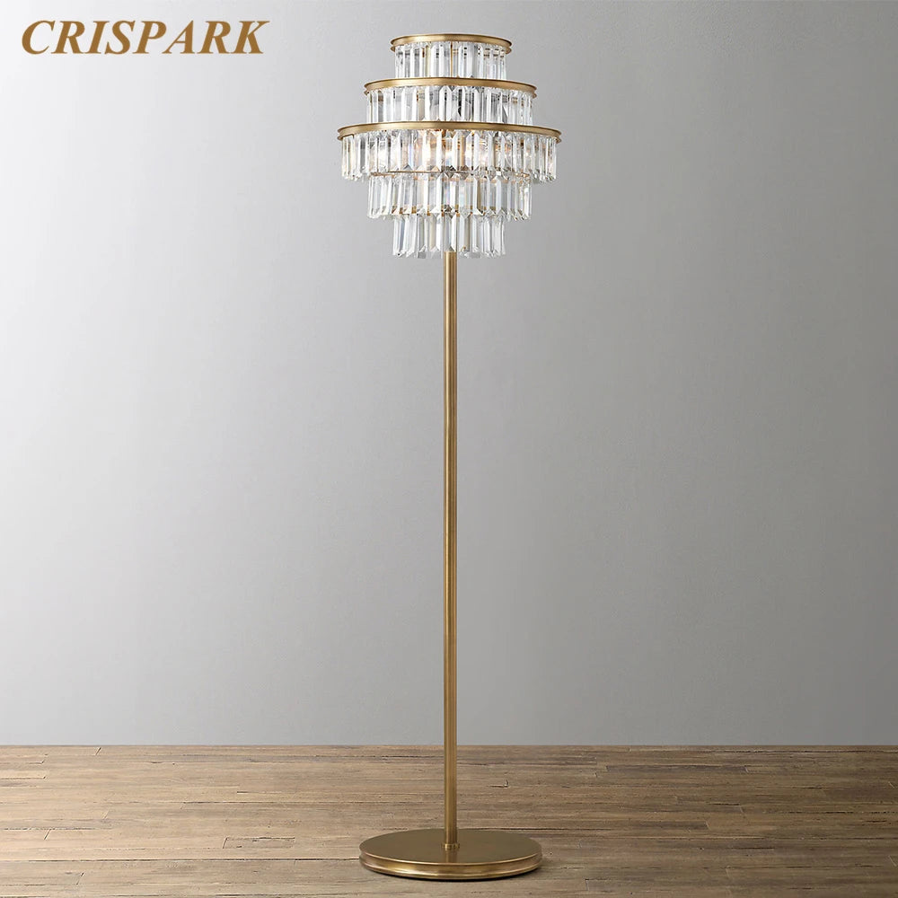 Modern Crystal Floor Lamp – Corner Lighting