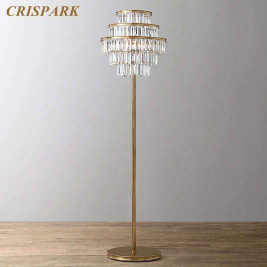 Modern Crystal Floor Lamp – Corner Lighting