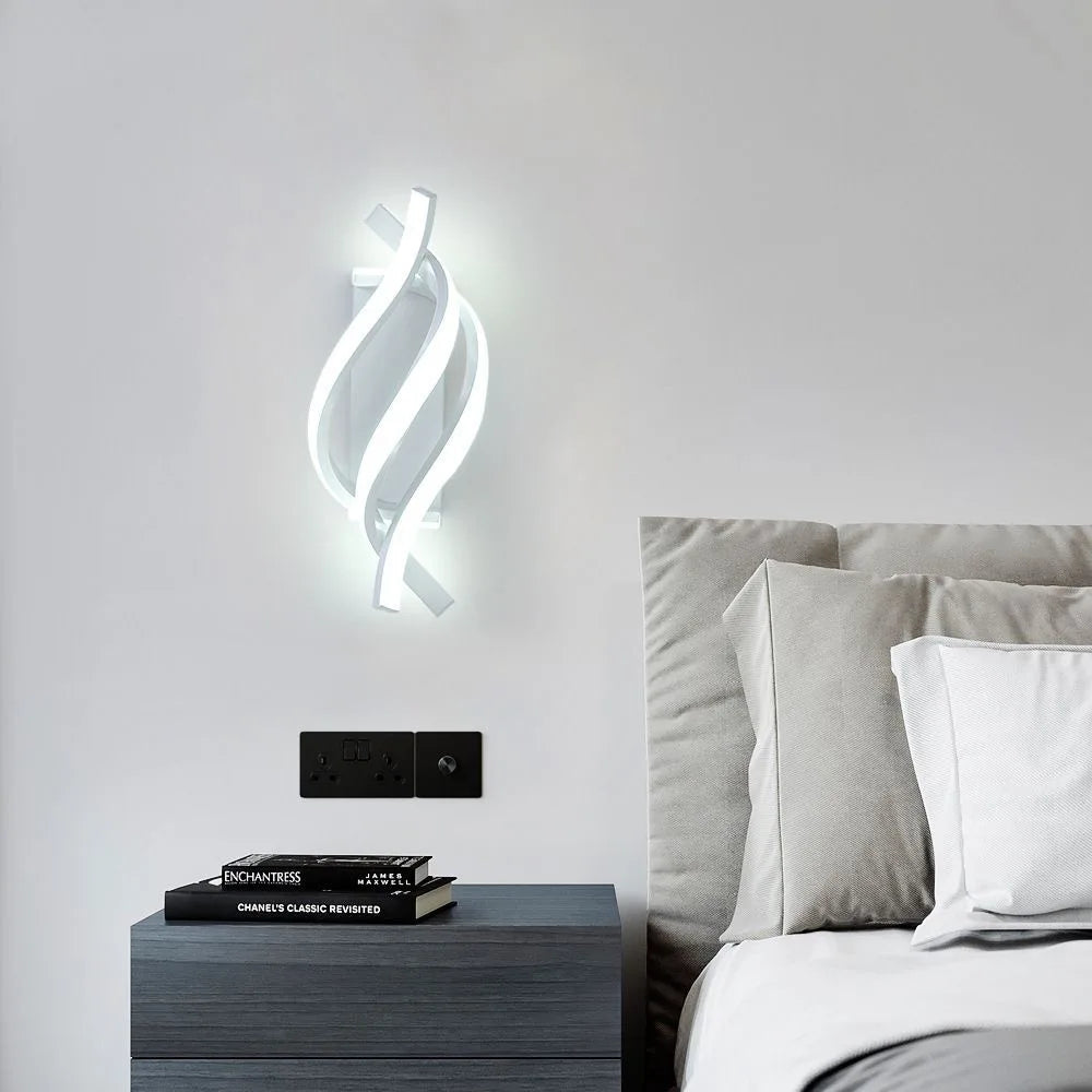 Modern Curved LED Wall Lamp 3000K