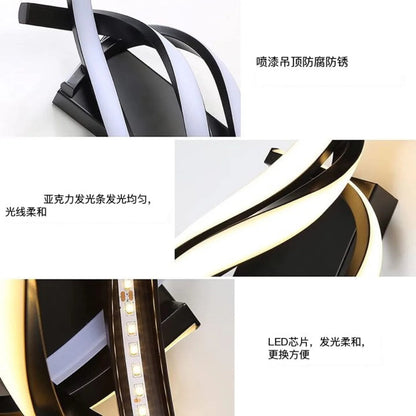 Modern Curved LED Wall Lamp 3000K