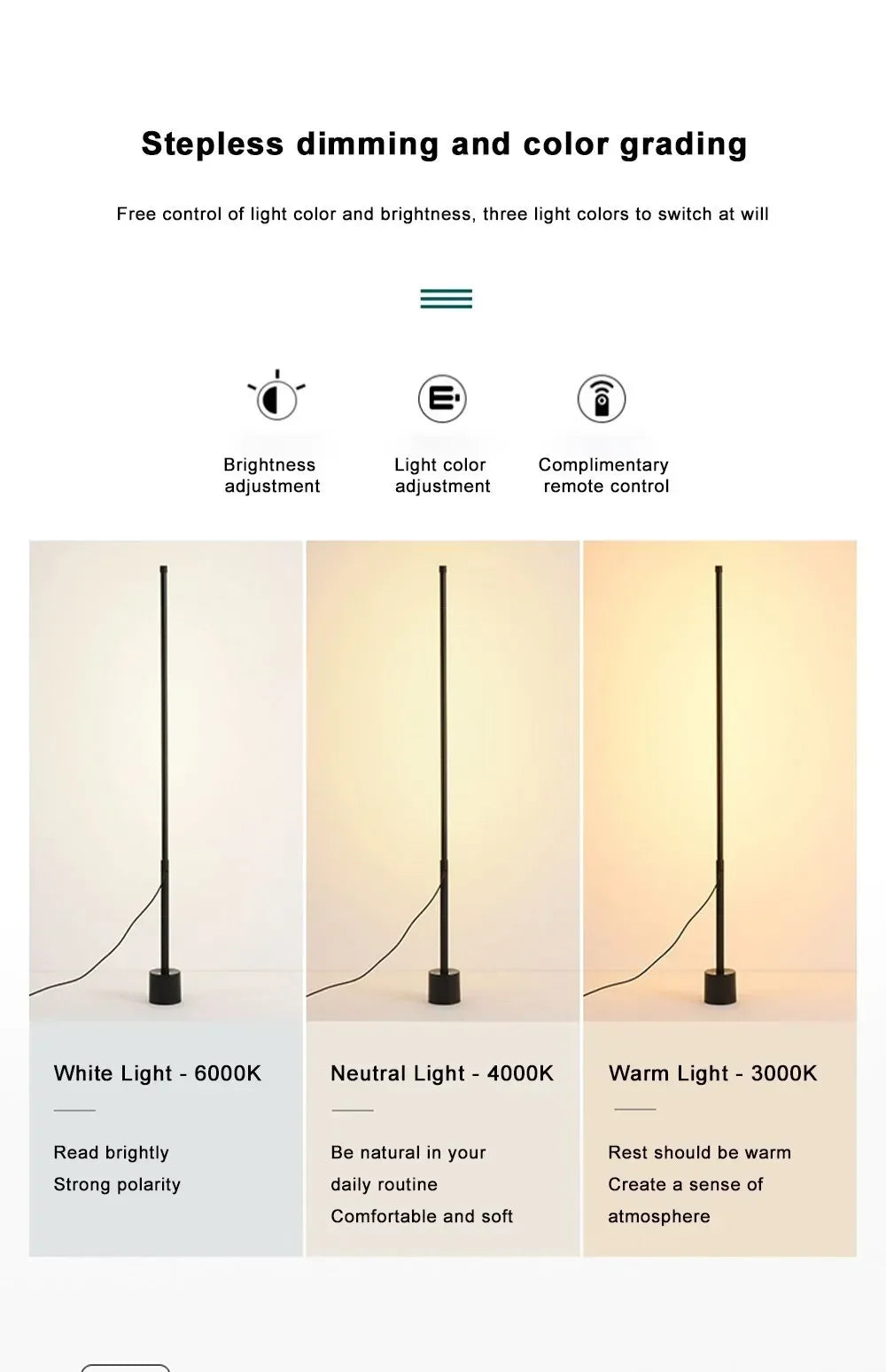 Modern Dimmable Acrylic Floor Lamp