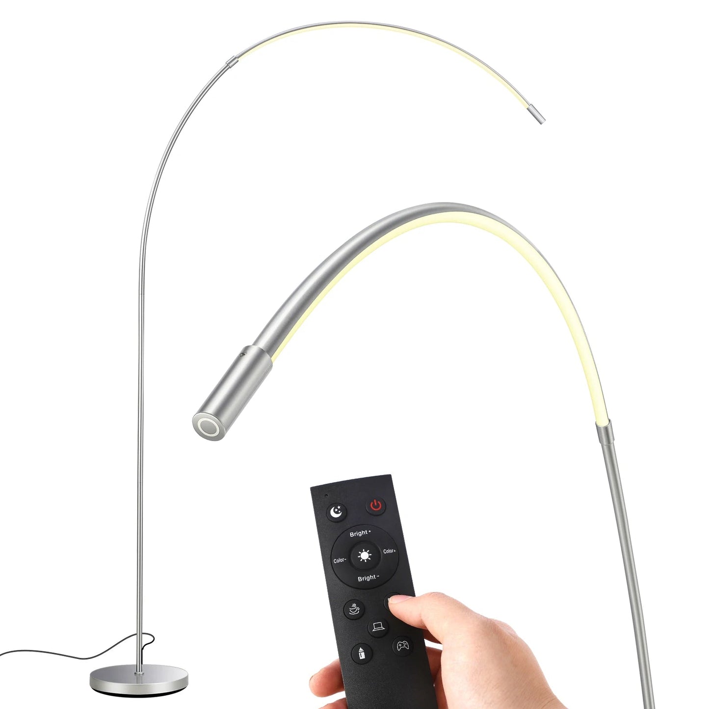 Modern Dimmable LED Arc Floor Lamp