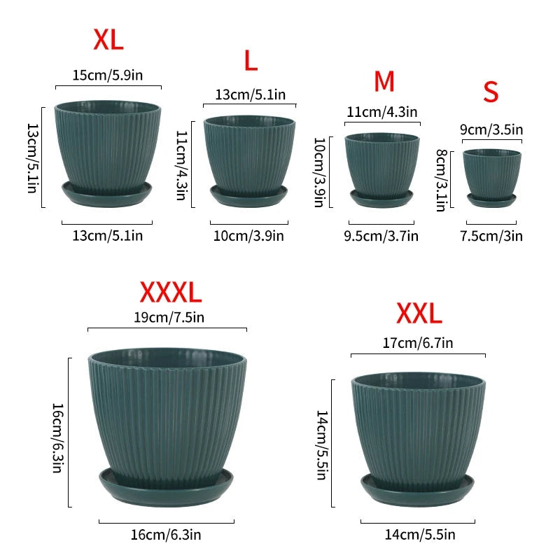 Modern Double Layer Plastic Flower Pot