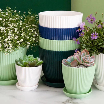 Modern Double Layer Plastic Flower Pot