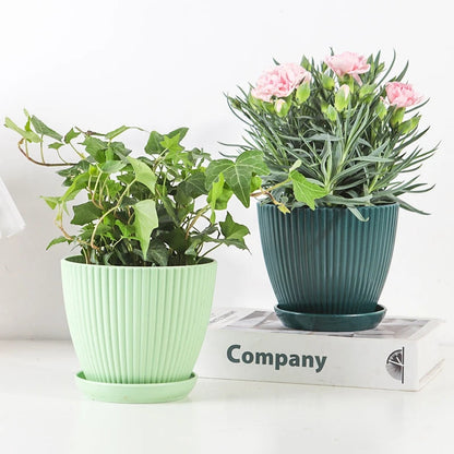 Modern Double Layer Plastic Flower Pot