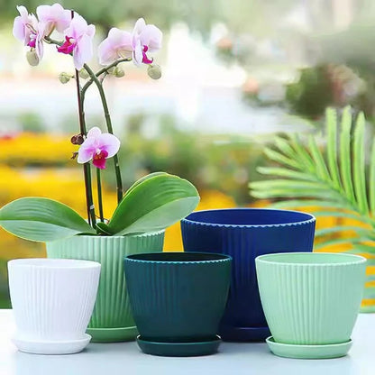 Modern Double Layer Plastic Flower Pot