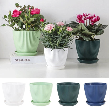 Modern Double Layer Plastic Flower Pot