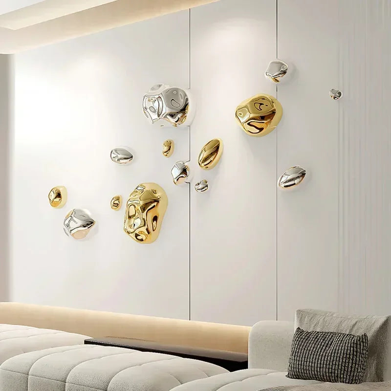 Modern Electroplating Stone Wall Pendant