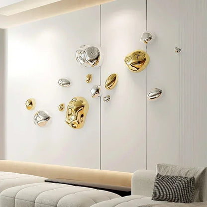 Modern Electroplating Stone Wall Pendant