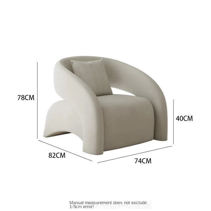 Modern Fabric Lounge Chair - 80cm