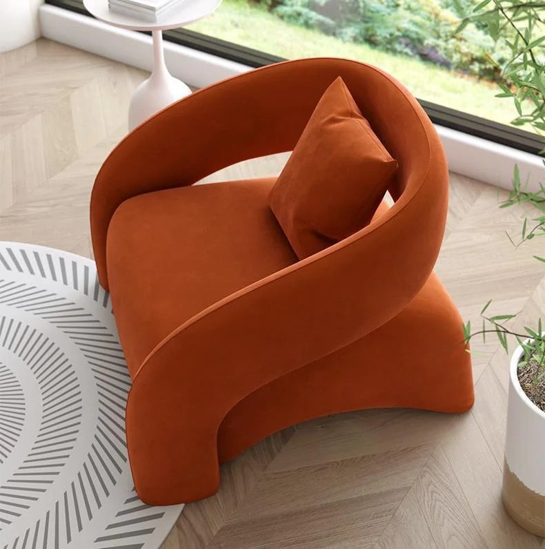 Modern Fabric Lounge Chair - 80cm