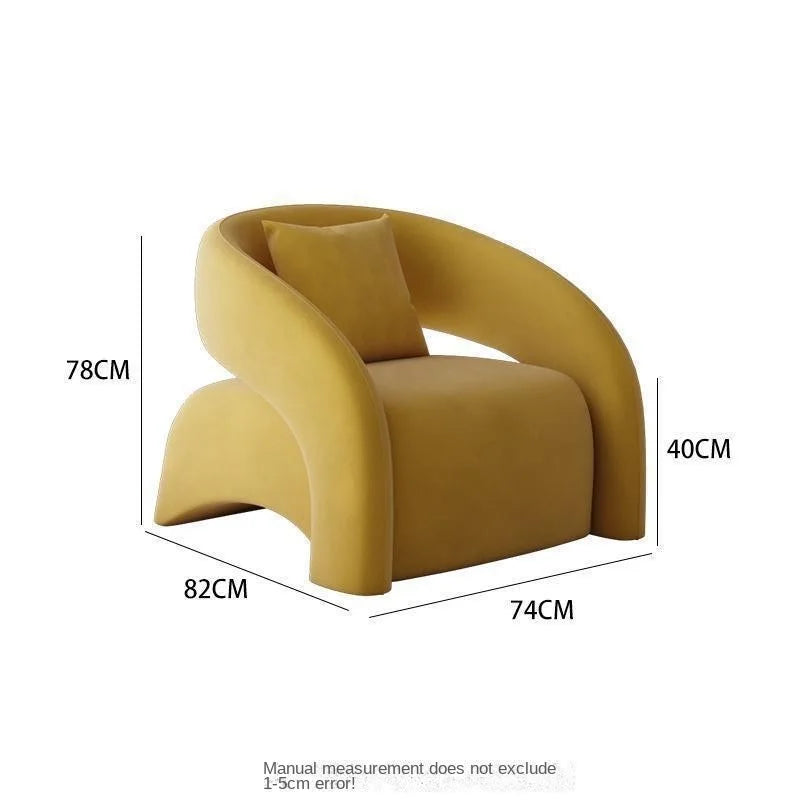 Modern Fabric Lounge Chair - 80cm