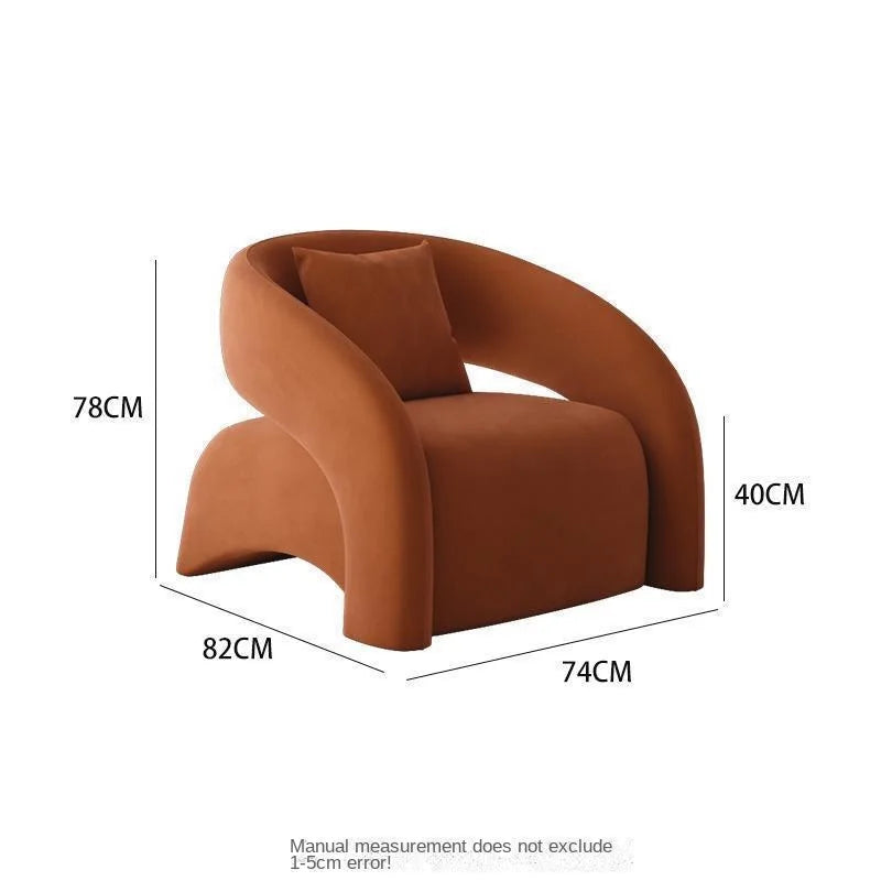 Modern Fabric Lounge Chair - 80cm