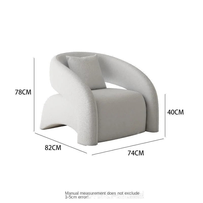 Modern Fabric Lounge Chair - 80cm