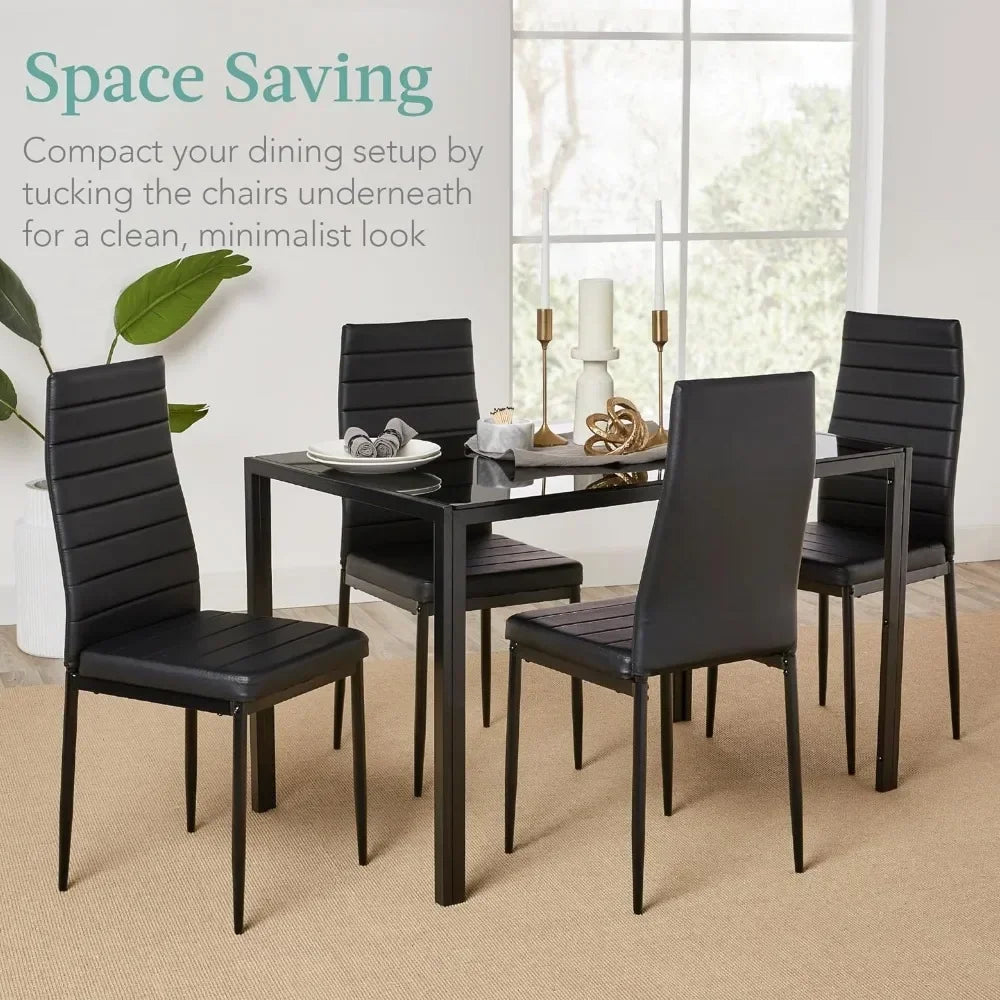 Modern Glass Dining Set for Spaces